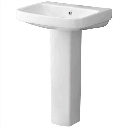 Wash Basin with Pedestal White/Ivory